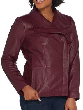H by Halston Leather Jacket